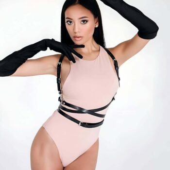 Belden Dolanan Şık Deri Harness - APFT751
