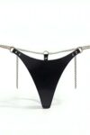 Beli Zincirli Deri Tanga Harness