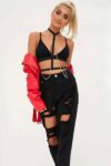 Boyundan Bağlı Zincir Detaylı Harness – APFT41