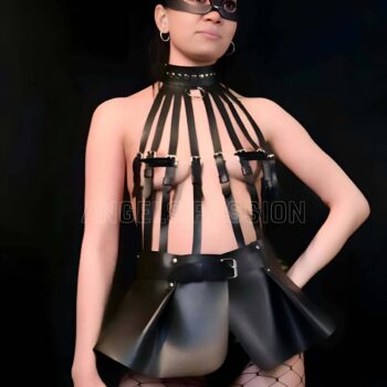 bustiyer ve choker gorunumlu sik etek harness apft998 harness takm angels passion 128800 40 B