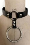 Büyük Ve Küçük Halka Detaylı Ayarlı Deri Choker – APFT673