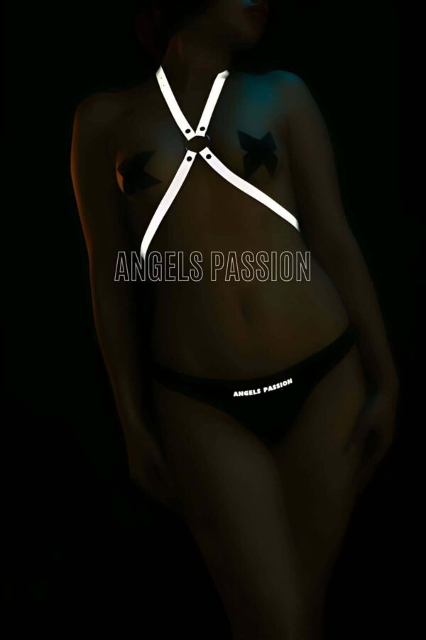 capraz detayli seksi reflektorlu gogus harness apft136 reflektrl harness angels passion 123282 39 B