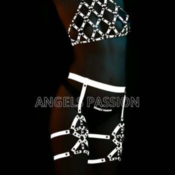 Club Elbiseleri Dansçı Kıyafetleri Reflektörlü Harness - APFT460