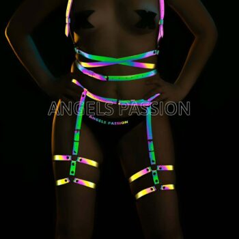 Club Işığıyla Parlayan Özel Reflektörlü Harness - APFT274