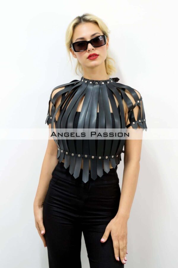 crop bustiyer harness deri gogus harness gomlek uzeri harness apft1257 gs harness angels passion 131250 41 B