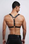 D Halka Detaylı Şık Erkek Göğüs Harness