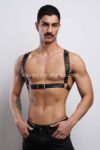 D Halka Detaylı Şık Erkek Göğüs Harness