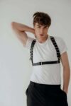 D Halka Detaylı Şık Erkek Harness – APFTM92