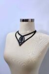 Damla Detaylı Şık Deri Choker