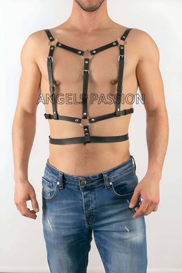deri erkek fantezi giyim deri gay ic giyim erkek parti giyim apftm40 erkek harness angels passion 123516 39 B