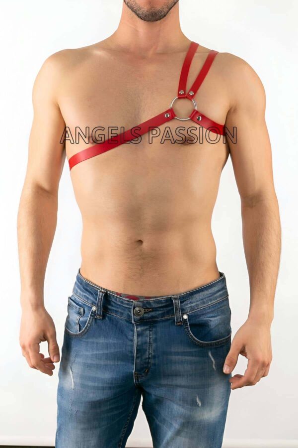 deri erkek kol ve omuz harness tek omuz erkek harness apftm20 erkek harness angels passion 124706 39 B