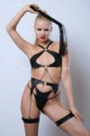 Deri Jartiyer Harness Takım