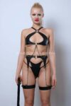 Deri Jartiyer Harness Takım