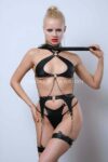 Deri Jartiyer Harness Takım