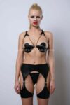 Deri Jartiyer Harness Takım
