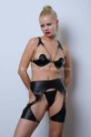 Deri Jartiyer Harness Takım