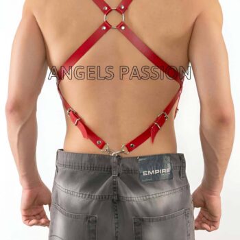 Deri Pantalona Bağlanan Seksi Erkek Harness - APFTM11