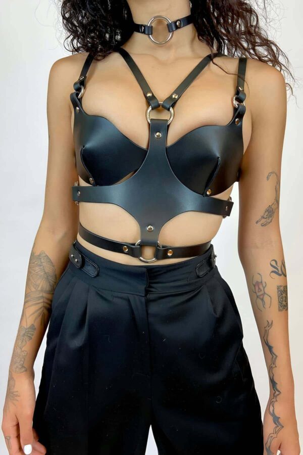 deri sutyen choker ve gogus harness tarz festival giyim urunleri apft1296 gs harness angels passion 123821 41 B