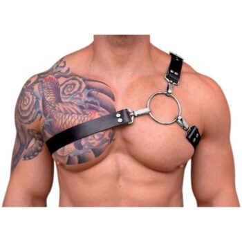 Erkek Tek Omuz Harness, Deri Bacak Aksesuarı, Fantazi Erkek Dış Giyim - APFTM177