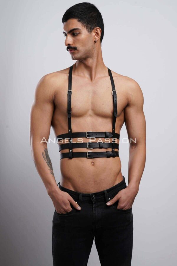 erkek clubwear deri party giyim techno clubwear apftm17 erkek harness angels passion 130611 41 B