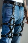 Erkek Deri Bacak Harness