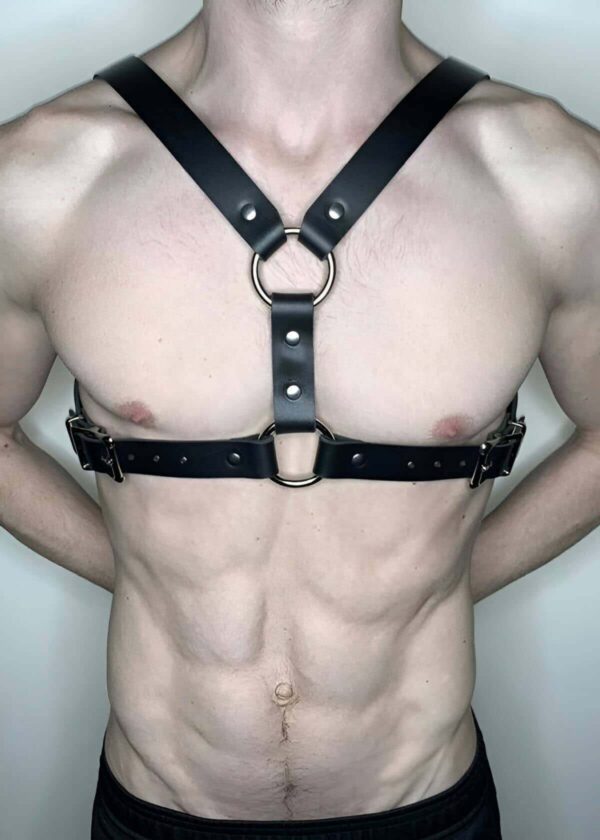 erkek deri fantazi giyim apftm44 erkek harness angels passion 126473 38 B