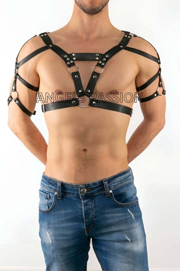 erkek deri fantazi giyim apftm6 erkek harness angels passion 126469 38 B