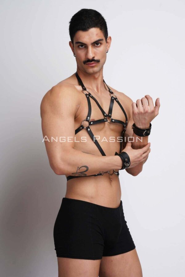 erkek deri gogus harness erkek fantazi giyim erkek parti giyim apftm75 erkek harness angels passion 130451 41 B