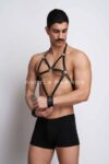 Erkek Deri Göğüs Harness