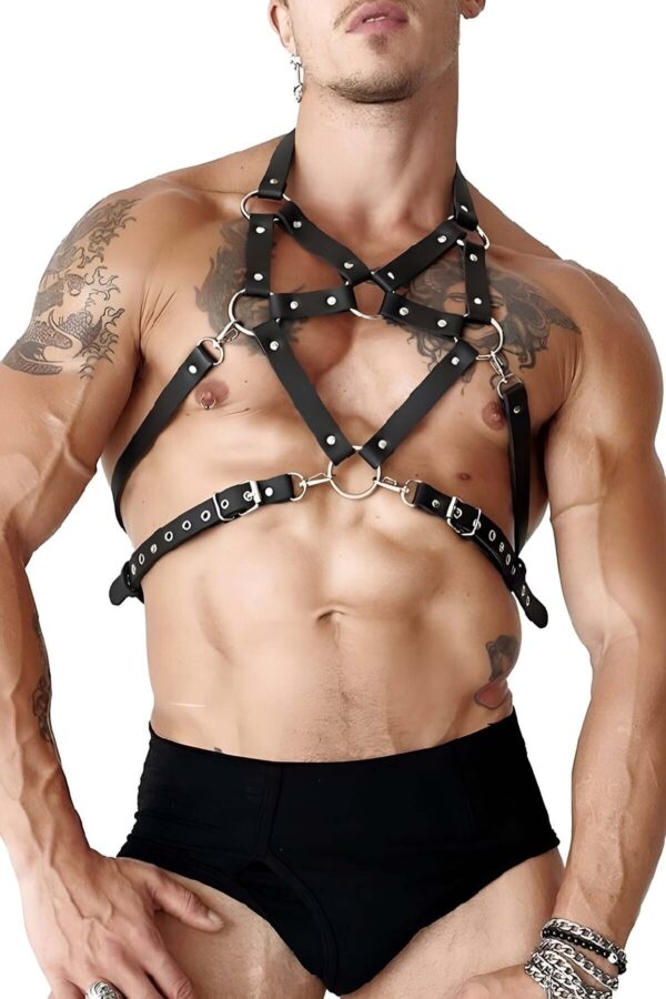 erkek deri gogus harness erkek parti aksesuari apftm200 erkek harness angels passion 104513 41 B