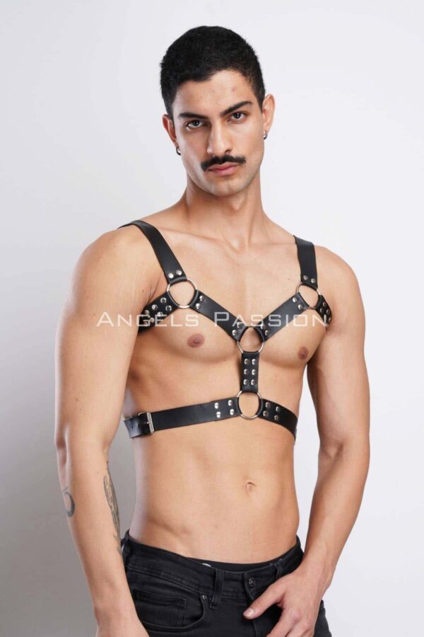 erkek deri gogus harness erkek parti akseuar partywear apftm78 erkek harness angels passion 130429 41 B