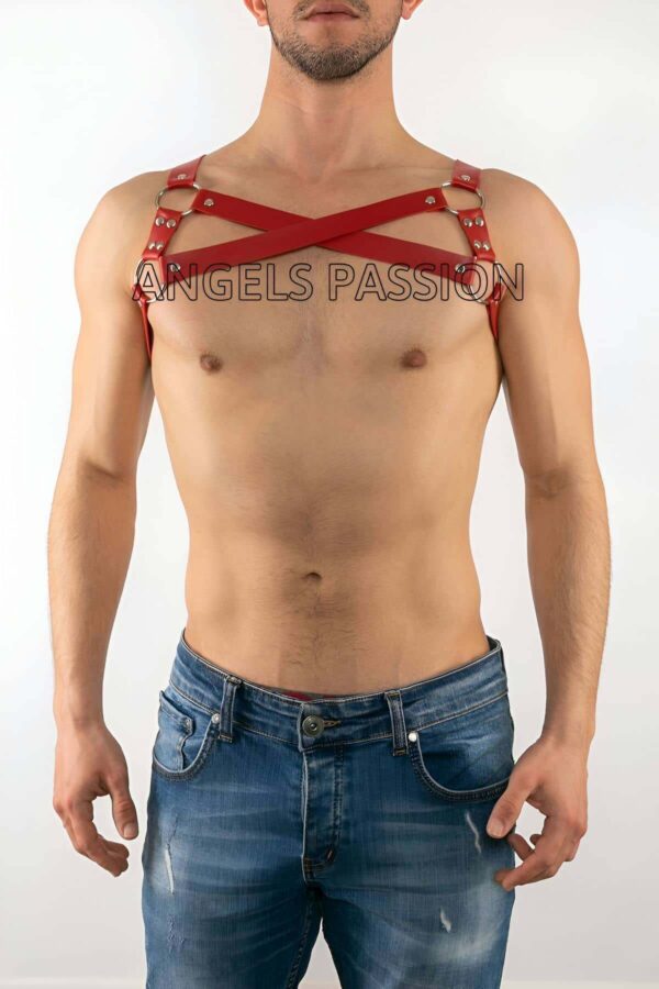 erkek deri gogus harness erkek sporcu deri gogus aksesuar apftm2 erkek harness angels passion 124616 39 B