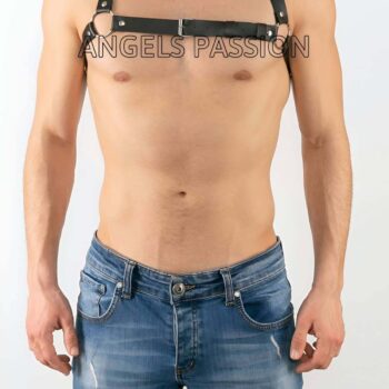 Erkek Deri İç Giyim - Erkek Deri Omuz Harness - Fantazi Erkek İç Giyim - Gay Giyim Modelleri - APFTM16