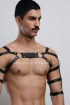Erkek Deri Kol ve Göğüs Harness