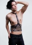 Erkek Fantazi Giyim Parelel Detaylı Üçgen Harness – APFTM48