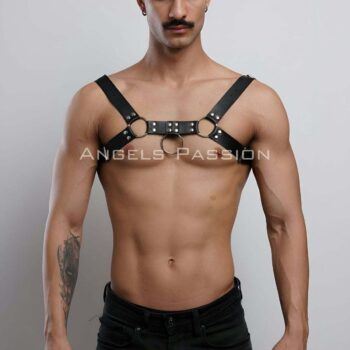 Erkek Göğüs Harness, Fantazi Giyim Deri Harness - APFTM7