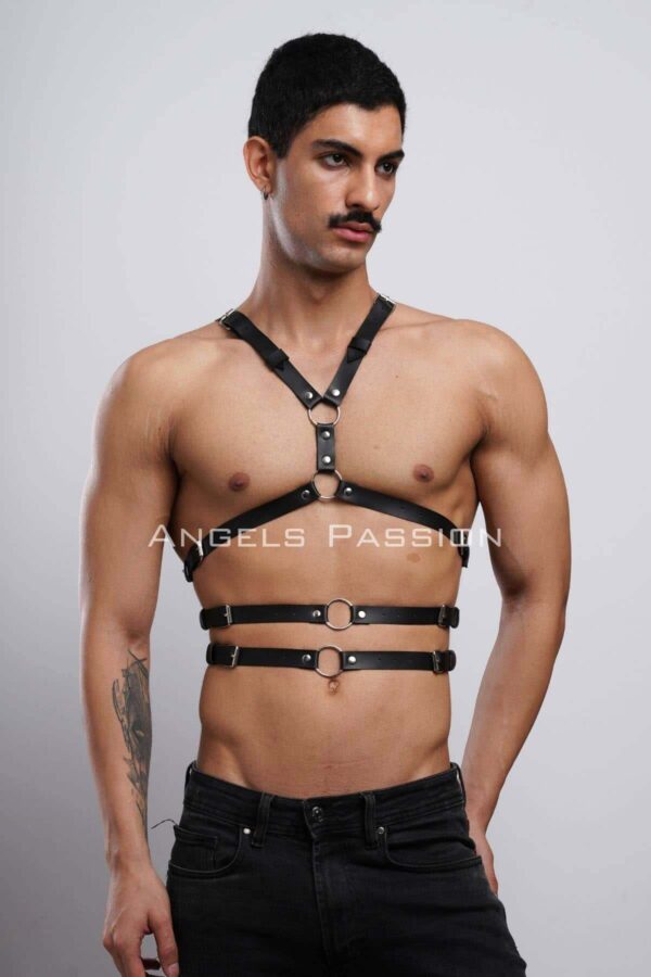 erkek gogus kemer sirt detayli sik erkek fantezi giyim sik deri kemer apftm97 erkek harness angels passion 130359 41 B