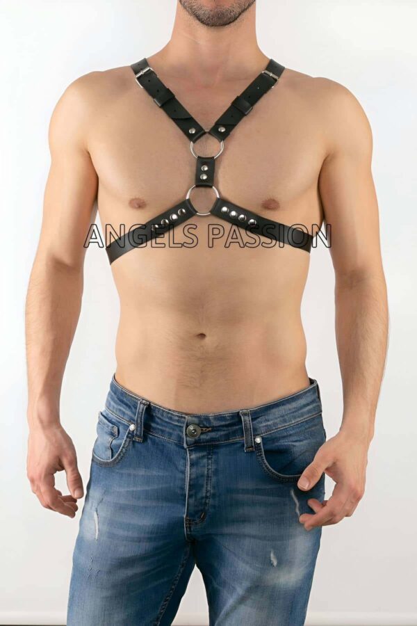 erkek gogus uzeri deri harness sexy erkek fantazi giyim gay ic giyim apftm13 erkek harness angels passion 127861 39 B