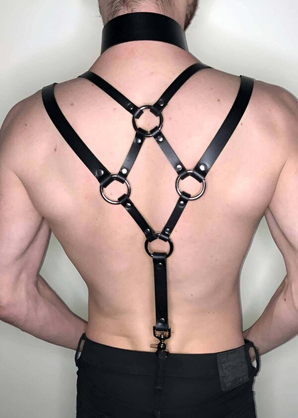 erkek ic giyim fantazi tasmali pantolon kemeri apftm39 erkek harness angels passion 127870 38 B