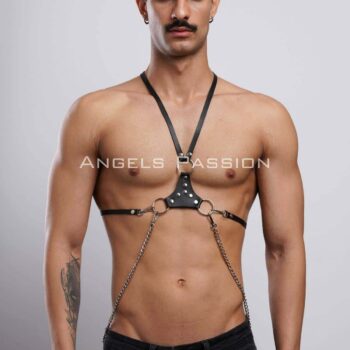 Erkek Omuz Harness - Seksi Erkek Deri Harness - Gay Harness İç Giyim - APFTM28