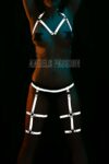 Erotik Giyim Dans Elbiseleri Reflektörlü Jartiyer Harness Takım – APFT497