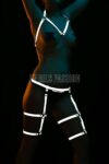 Erotik Giyim Dans Elbiseleri Reflektörlü Jartiyer Harness Takım – APFT497