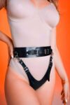 Fantazi Bel Kemerli Arkası Açık Deri Külot Harness – APFT1276