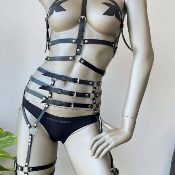 Fantazi Deri İç Giyim Jartiyer Harness - APFT524