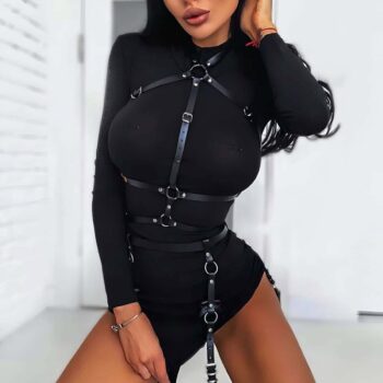 Fantazi Jartiyer Takım Deri Harness - APFT286