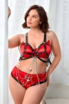Fantazi Zincirli Deri Body Harness