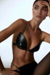 Fantazi Zincirli G-String Sütyen Külot Takımı Deri Harness – APFT1227