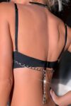 Fantazi Zincirli Göğsü Yıldız Şeklinde Deri Harness – APFT1162