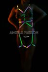 Fantezi Giyim Renkli Reflektörlü Body Harness
