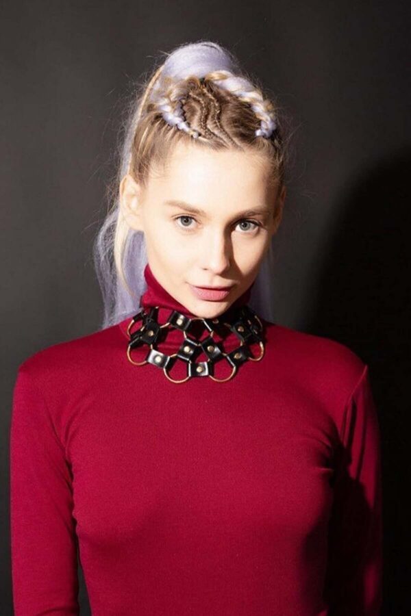 halka detayli deri choker boyun aksesuar apft657 s1 choker angels passion 98336 39 B